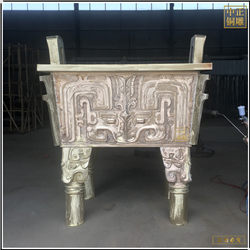 純銅四方鼎鑄造 純銅四方鼎鑄造