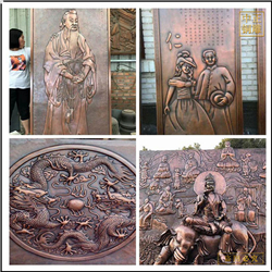 山水人物浮雕裝飾壁畫 山水人物浮雕裝飾壁畫