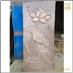 荷花浮雕壁畫(huà)生產(chǎn)廠家