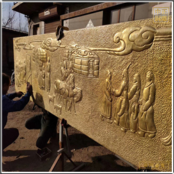 貼金室外景觀銅浮雕 貼金室外景觀銅浮雕