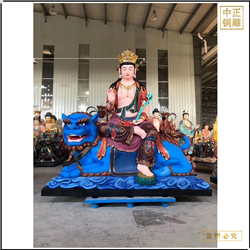 彩繪文殊普賢銅佛像批發廠 彩繪文殊普賢銅佛像批發廠