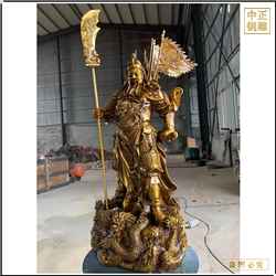 寺廟九龍銅關公 寺廟九龍銅關公