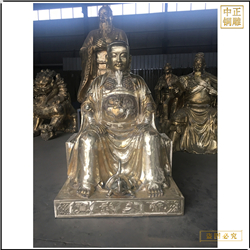 貼金真武大帝神像制作 貼金真武大帝神像制作