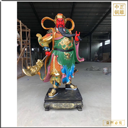 純銅關公神像擺件 純銅關公神像擺件