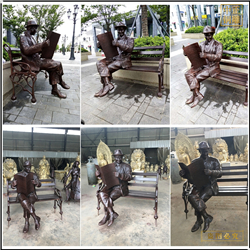 室外大型看書人物雕塑 室外大型看書人物雕塑