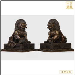 全銅獅子擺件一對(duì) 全銅獅子擺件一對(duì)