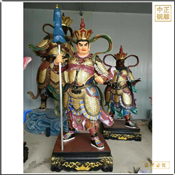 彩繪四大天王銅像加工 彩繪四大天王銅像加工