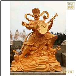 貼金四大天王銅佛像定制 貼金四大天王銅佛像定制