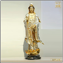 站像觀世音像銅雕塑 站像觀世音像銅雕塑