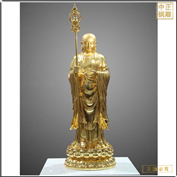 鑲寶貼金地藏菩薩佛像 鑲寶貼金地藏菩薩佛像