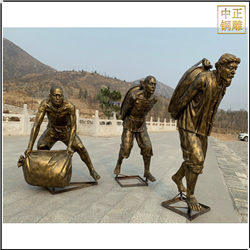 戶外搬運工人物銅雕塑 戶外搬運工人物銅雕塑