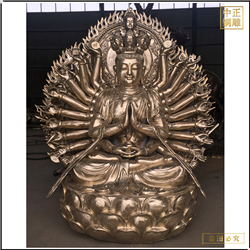 千手觀音菩薩銅雕塑 千手觀音菩薩銅雕塑