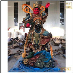 貼金彩繪四大天王銅佛像 貼金彩繪四大天王銅佛像