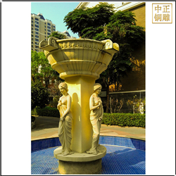 小區(qū)西方人物噴泉銅雕塑 小區(qū)西方人物噴泉銅雕塑