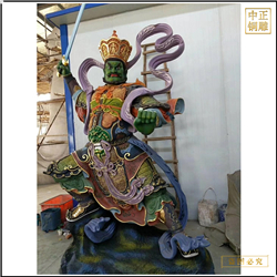 鑄黃銅彩繪四大天王佛像圖片 鑄黃銅彩繪四大天王佛像圖片