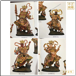 大型四大天王銅佛像擺件 大型四大天王銅佛像擺件