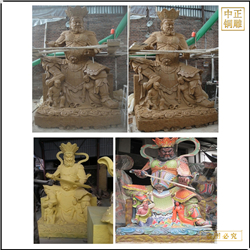 身穿戰甲武將四大天王佛像 身穿戰甲武將四大天王佛像