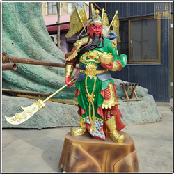 綠衣九龍關公雕塑 綠衣九龍關公雕塑