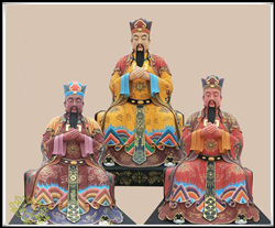 三官大帝銅雕塑|鑄銅三官大帝銅雕塑 三官大帝銅雕塑|鑄銅三官大帝銅雕塑