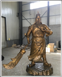 2.3米鑄銅關(guān)公雕塑 2.3米鑄銅關(guān)公雕塑