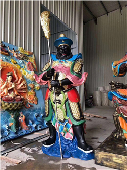 加工彩繪銅關公 加工彩繪銅關公